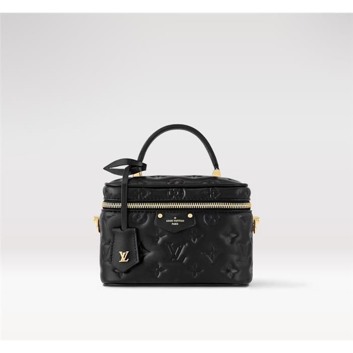 Louis Vuitton Vanity PM Shoulder Bag Handbag Black M25123