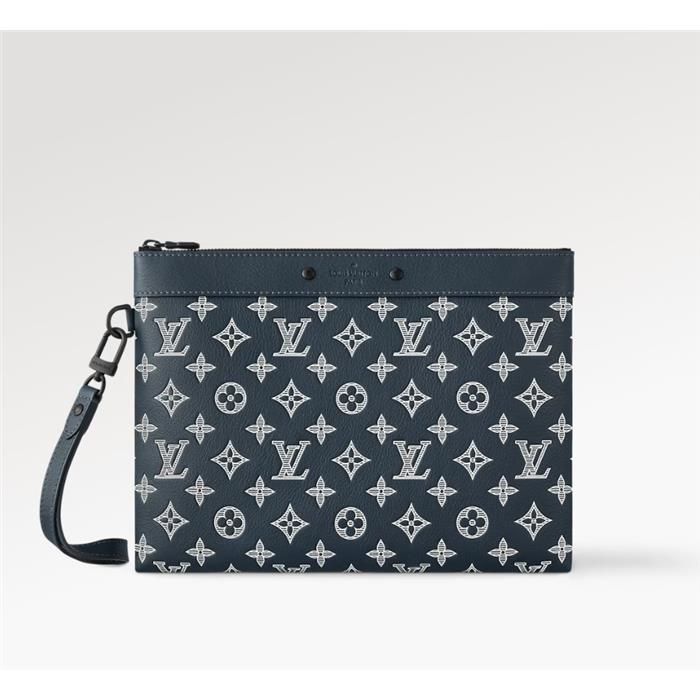 Louis Vuitton Two-Tone Monogram Calfskin Clutch Bag M83382