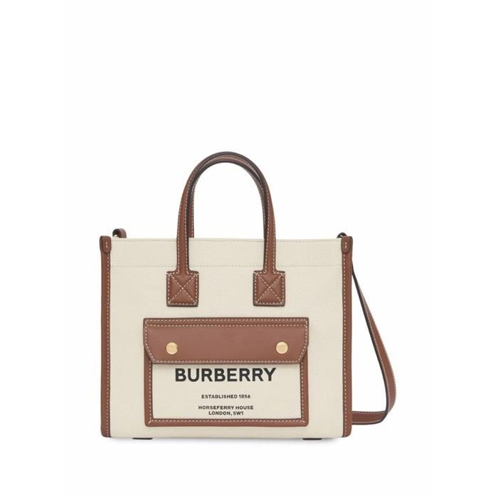 Burberry Canvas Leather Freya Mini Tote Bag 8044143