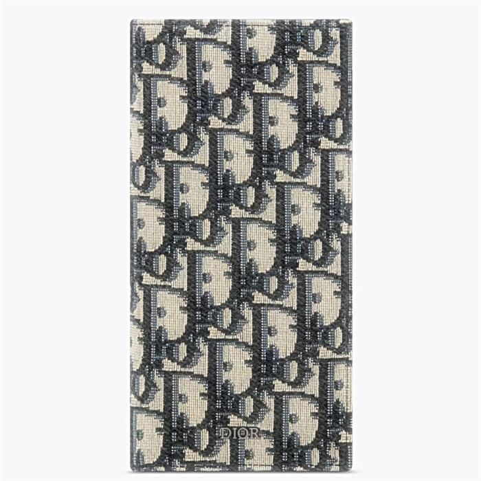 Dior Vertical Wallet Beige Black 2OBBC002YSE H05E