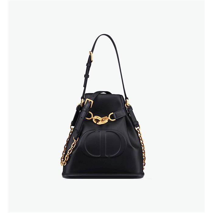Dior Medium Black CD Embossed Calf Leather Bag M2271UBHA_M900