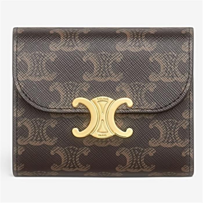 Celine Small Triomphe Flap Wallet - Canvas 10D782CQH04LU
