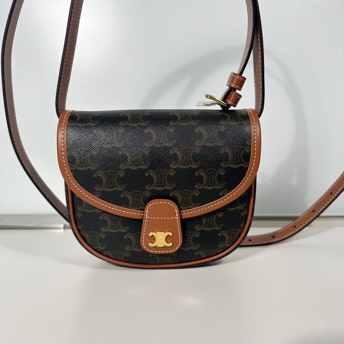 Celine Mini Besace - Triumph Canvas Calfskin 196702BZJ04LU