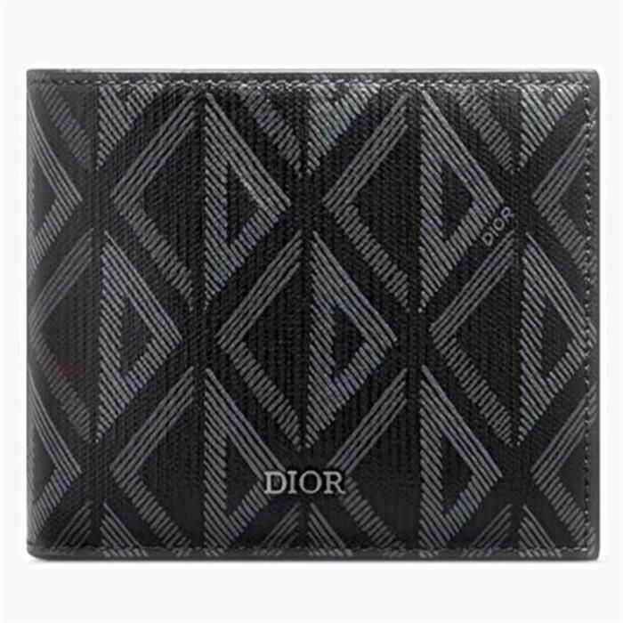 Dior Diamond Canvas Wallet Black 2ESBH027DCO H43E