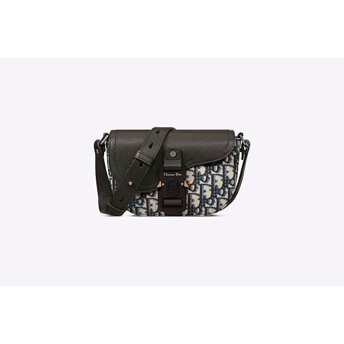 Dior Strap Pouch Beige Black Oblique Jacquard 2ADCA435YKS_H27E