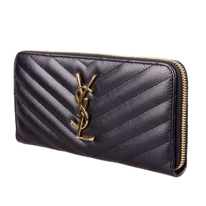 Saint Laurent Matelasse Long Wallet 358094 BOW01 1000