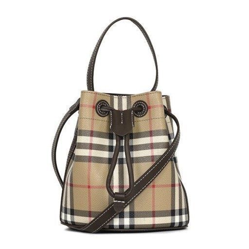 Burberry Beige Check Bucket Bag 8100488