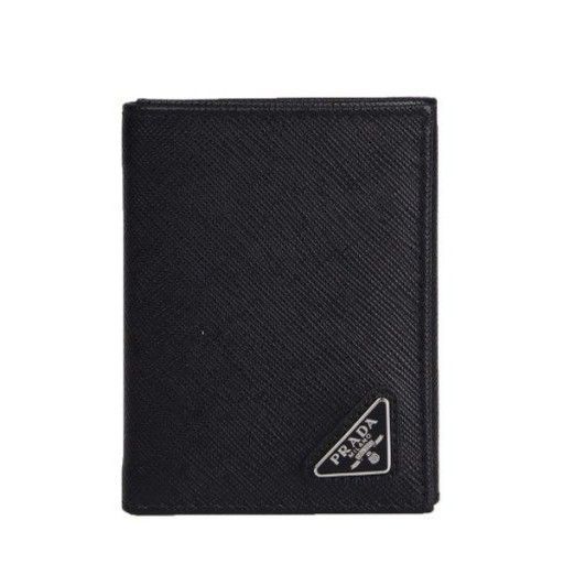 Prada Black Saffiano Leather Tri-fold Wallet 3 Layers 2MH041 QHH F0002