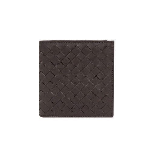 Bottega Veneta Leather Wallet Dark Brown 222338 V4651