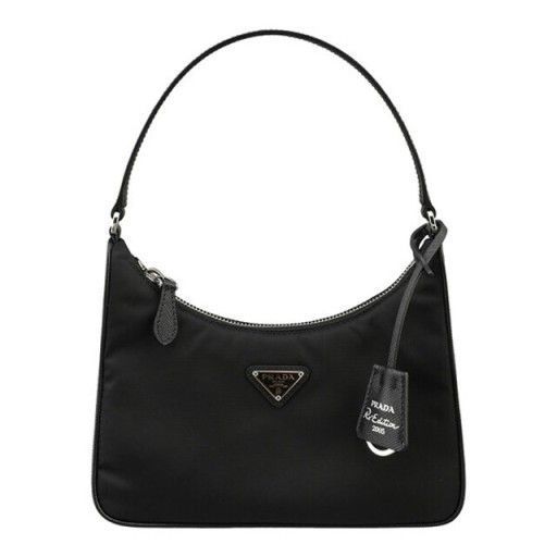 Prada Nylon Saffiano Hobo Bag Black 1NE204 R064 F0002