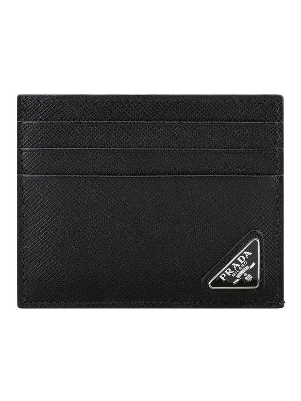 Prada Triangle Logo Card Wallet Black 2MC223 QHH F0002