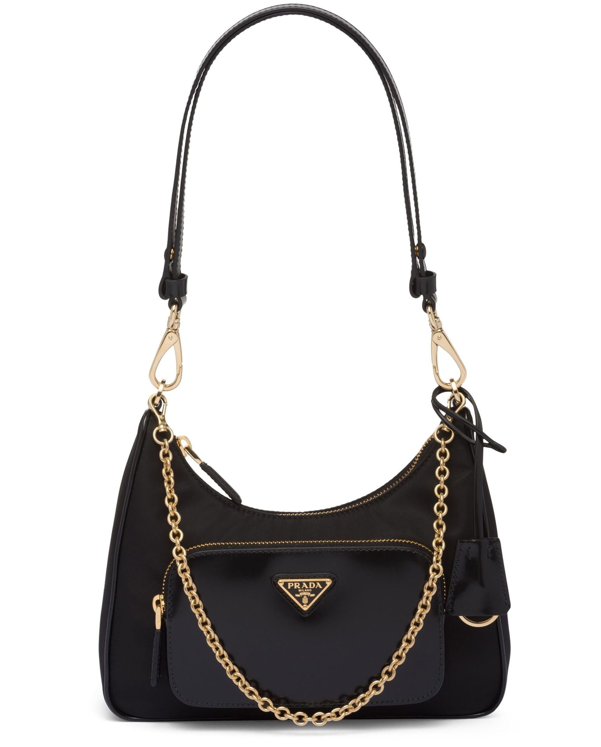 Prada Mini Nylon Brushed Leather Shoulder Bag 1BC198 R789 F0002