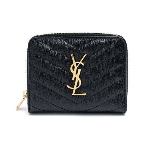 Saint Laurent Monogram Zip-Around Wallet Gold 668288 BOW01