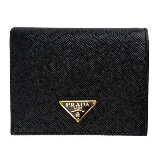 Prada Folding Trifold Wallet Black 1MV204 QHH F0002