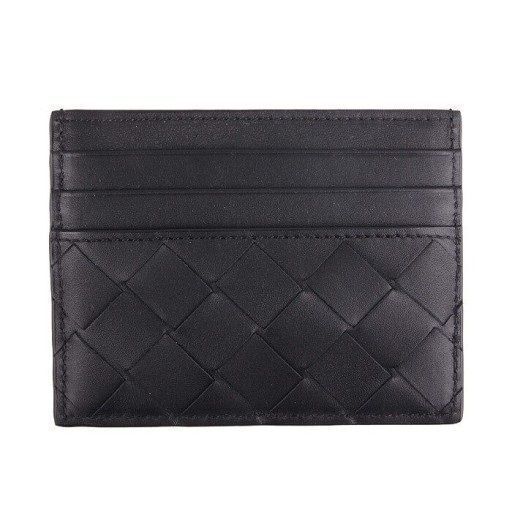 Bottega Veneta Leather Card Wallet 743209 VCPQ3 8803 Black