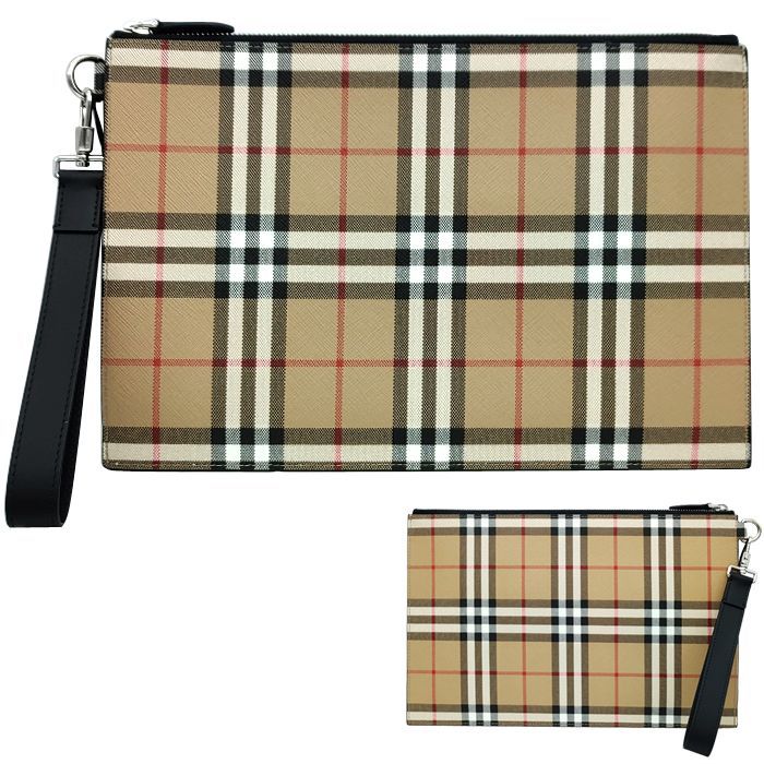 Burberry Vintage Check Zippered Clutch Bag EDIN 8065629