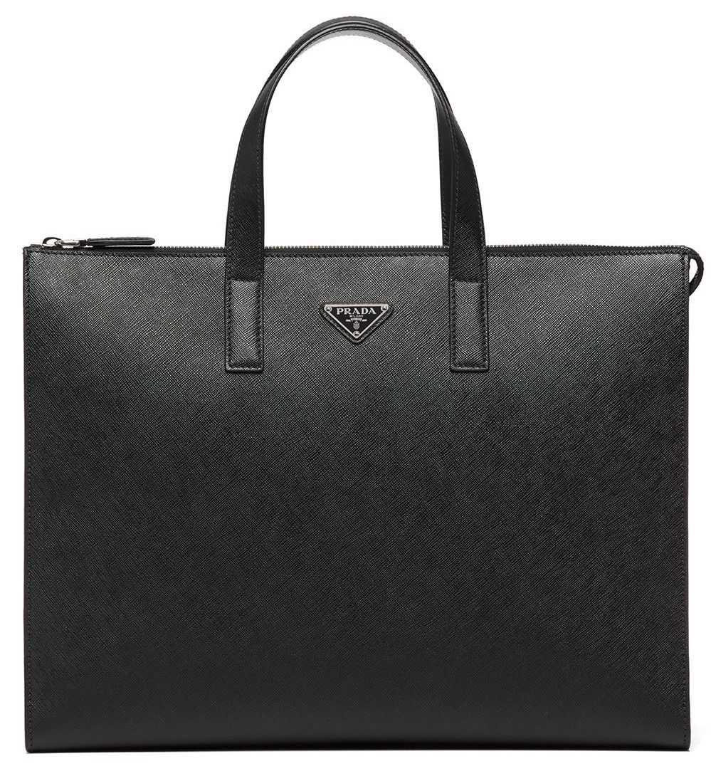 Prada Leather Tote Briefcase Document Bag 2VG039 9Z2 F0002
