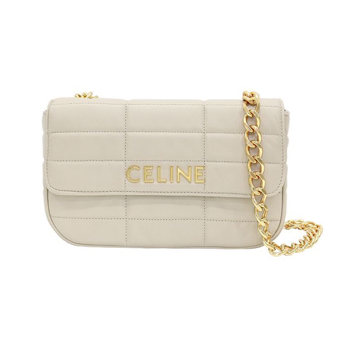 Celine Monochrome Matelass Chain Shoulder Bag Trench 111273EPZ 02TR