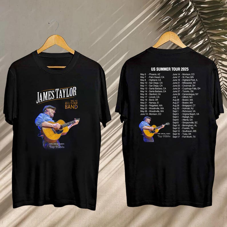 James Taylor Summer Tour 2025 Shirt, James Taylor 2025 Concert, James Taylor Fan Shirt