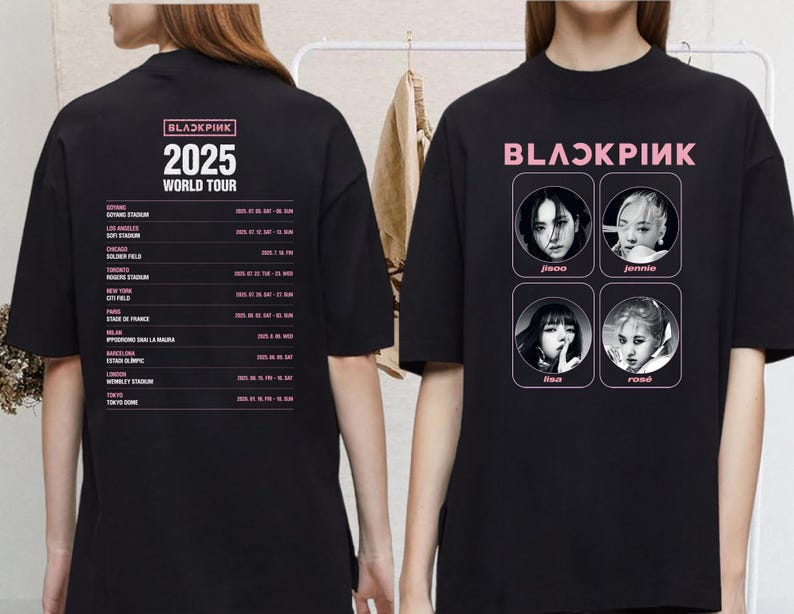 Graphic Black Pink Shirt, Black Pink World Tour 2025 Shirt, Black Pink Blink Fan Gift