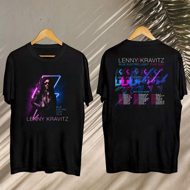 2025 Lenny Kravitz Blue Electric Light Tour Shirt, Lenny Kravitz Concert, Lenny Kravitz Blue Electric Light Tour Tee