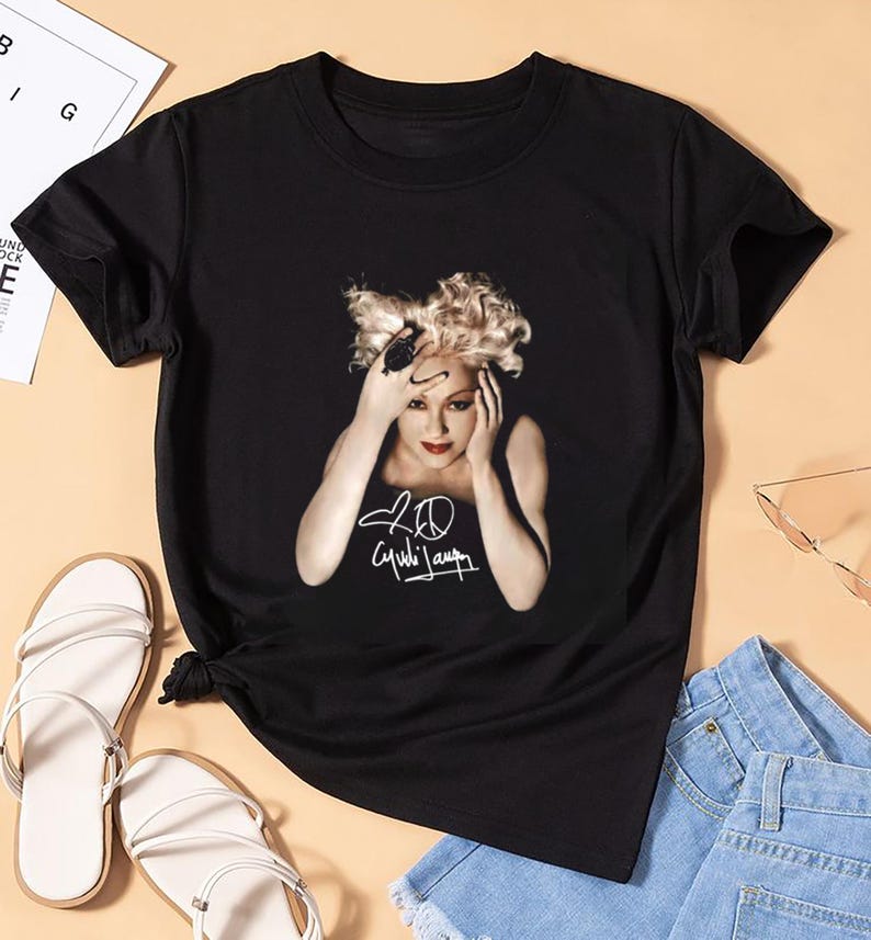 Cyndi Lauper 90S Vintage Shirt, Cyndi Lauper Signature Shirt, Cyndi Lauper Girl Tour 2025 Shirt