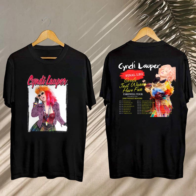 Cyndi Lauper Girl Just Wanna Have Fun Farewell Tour 2025 T-Shirt, Cyndi Lauper Fan Gifts, Cyndi Lauper 2025 Concert