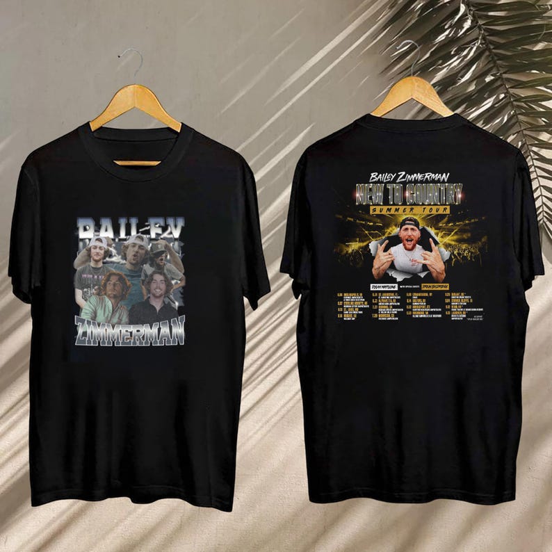 2025 Bailey Zimmerman New To Country Tour T-Shirt, Bailey Zimmerman Country Music Shirt, Bailey Zimmerman Fan Gift