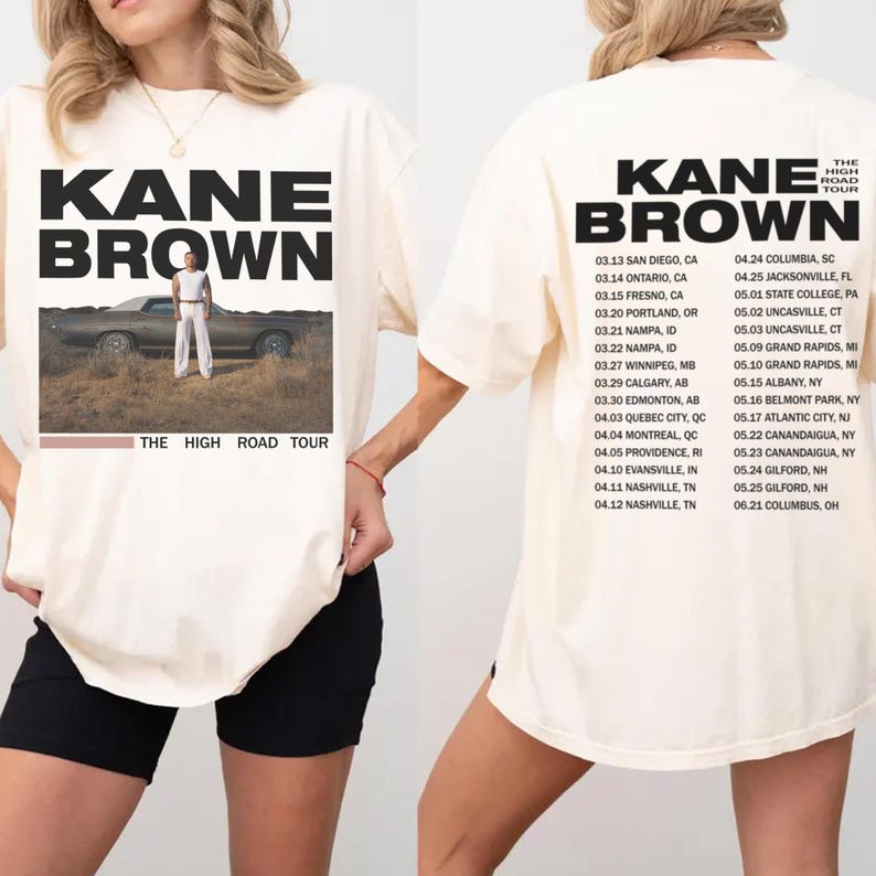 2025 Kane Brown The High Road Tour T- Shirt/ SweatShirt/ Hoodie, Kane Brown 2025 Concert, Kane Brown Fan Gifts
