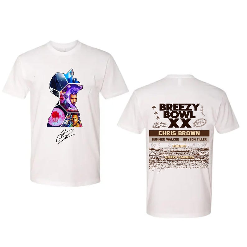 2025 Chris Brown Breezy Bowl Xx Tour T-Shirt/ SweatShirt, Hoodie, Chris Brown Album Shirt