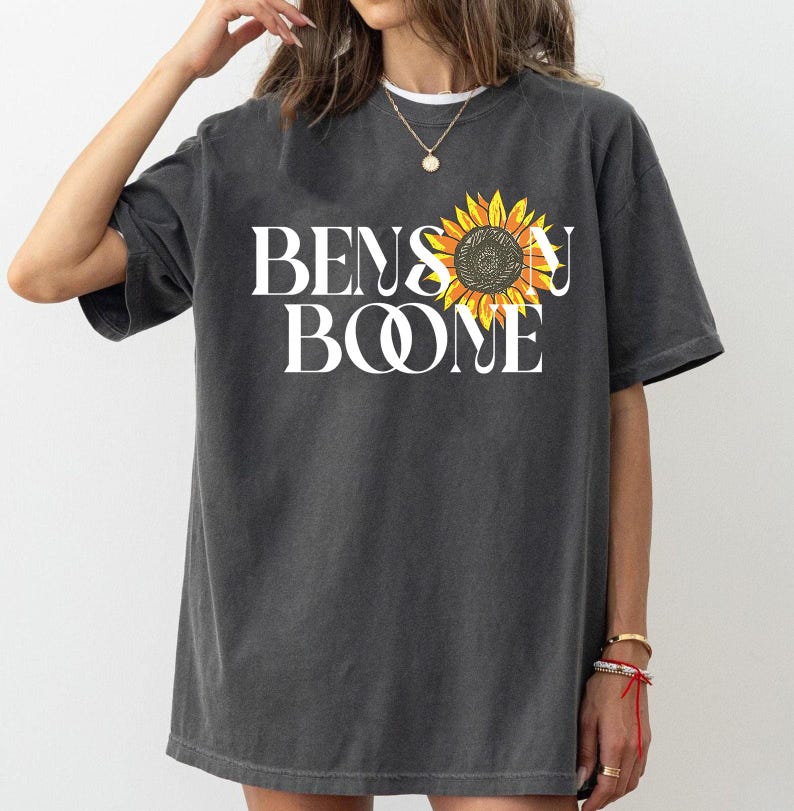 Vintage Benson Boone Shirt, Benson Boone Tour 2025, Concert Music Unisex Shirt