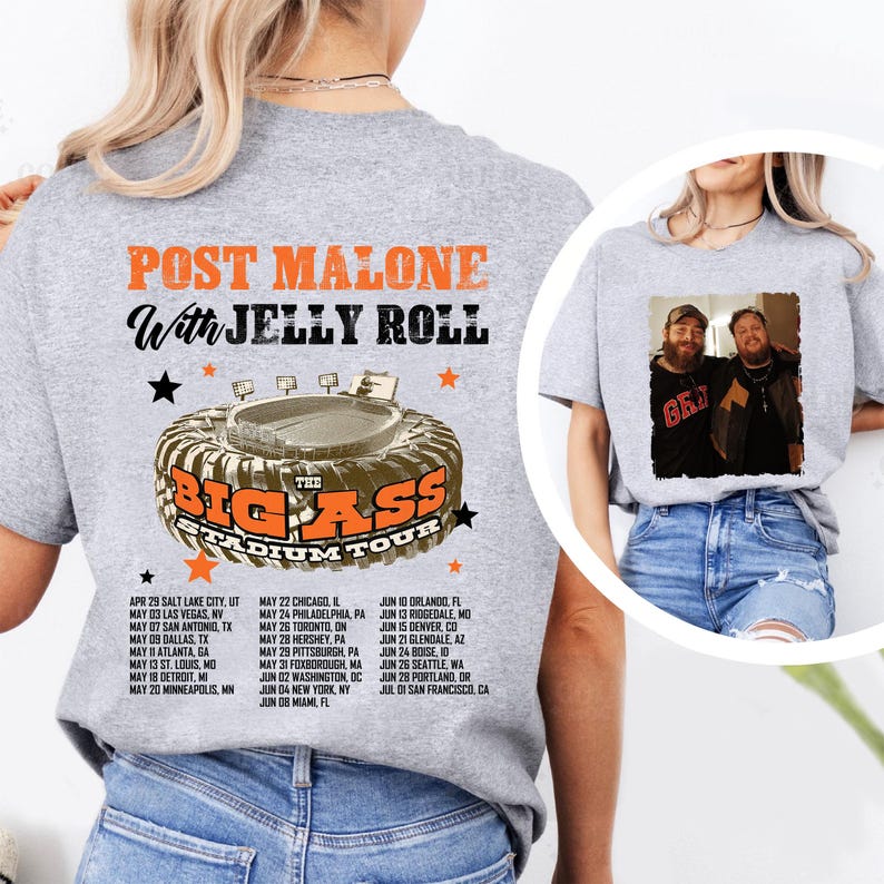 Post Malone Shirt, Post Malone Tour Shirt, Big Ass Stadium Tour, Posty 2025 Tour Shirt