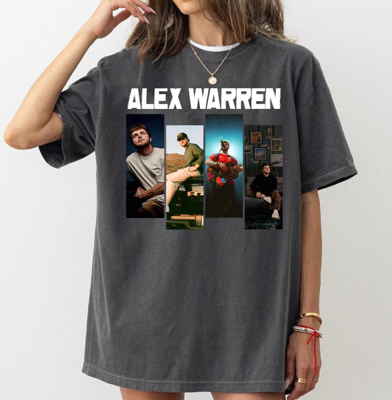 Vintage Alex Warren Shirt Cheaper Than Therapy Global Tour, Alex Warren Tee, Alex Warren Tour 2025 Unisex Shirt