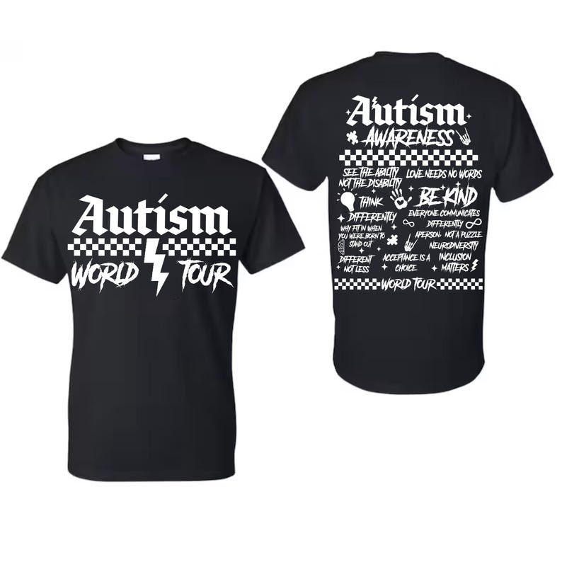 Autism World Tour T-Shirt, Original Artist, Autism Awareness High Resolution T-Shirt