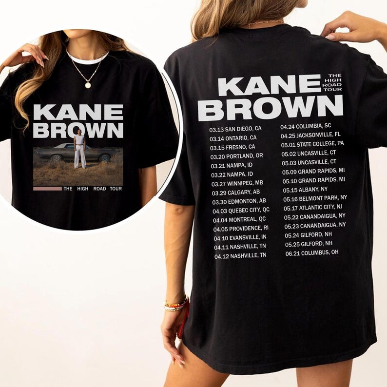 2025 Kane Brown The High Road Tour Shirt 
