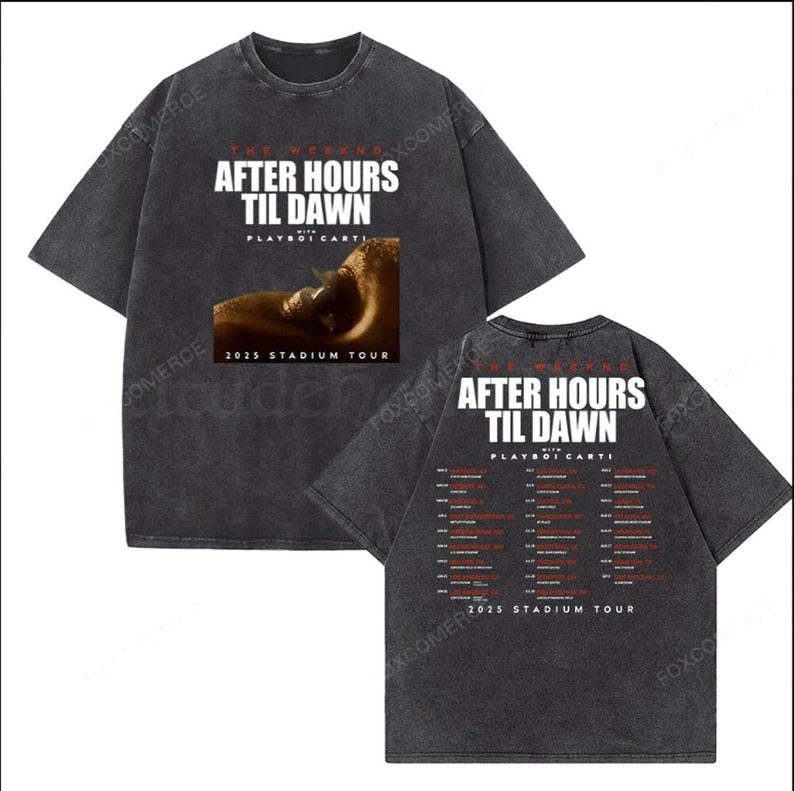 Vintage After Hours Til Dawn 2025 The Weeknd Cotton Summer T-Shirt