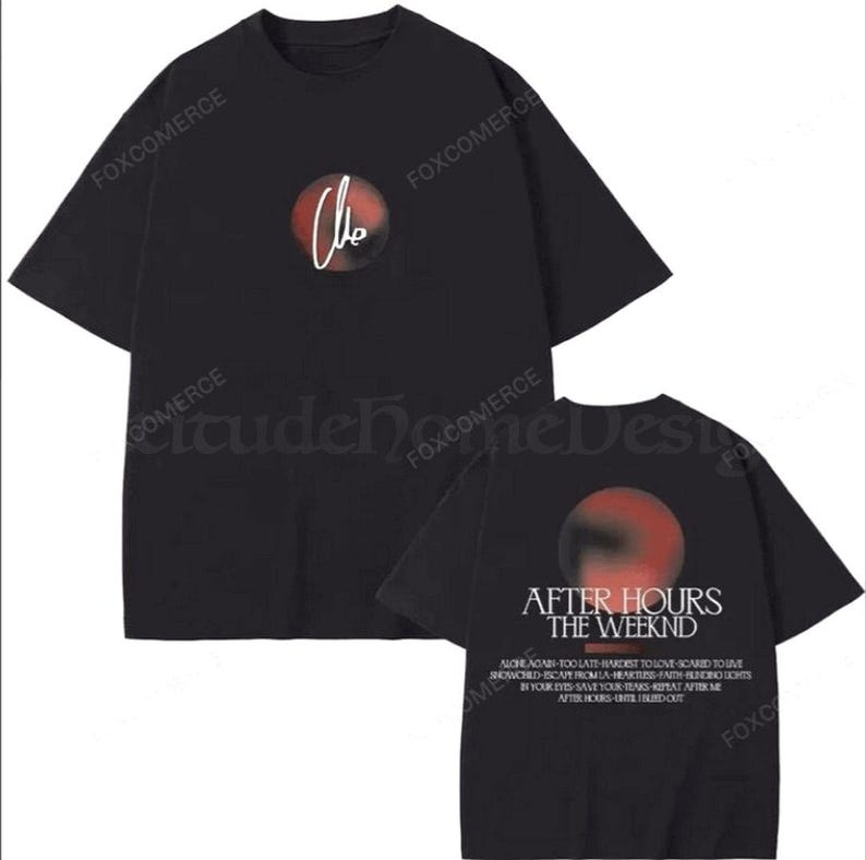 2025 The Weeknd After Hours Graphic Rap T-Shirt