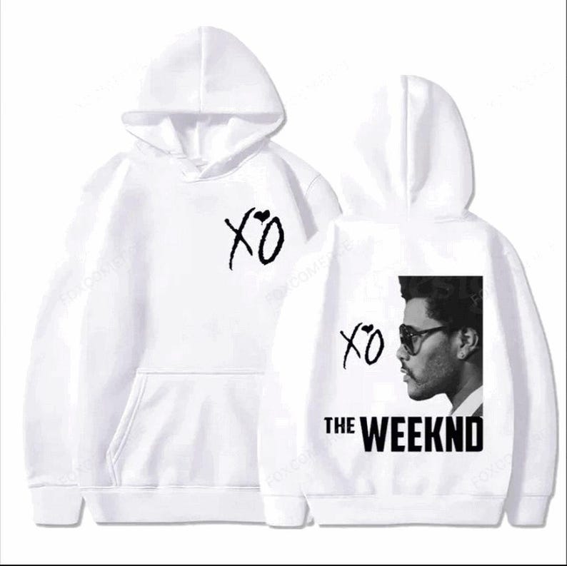 MenS Pullover Hoodie Featuring The Weeknd Xo Albums Print