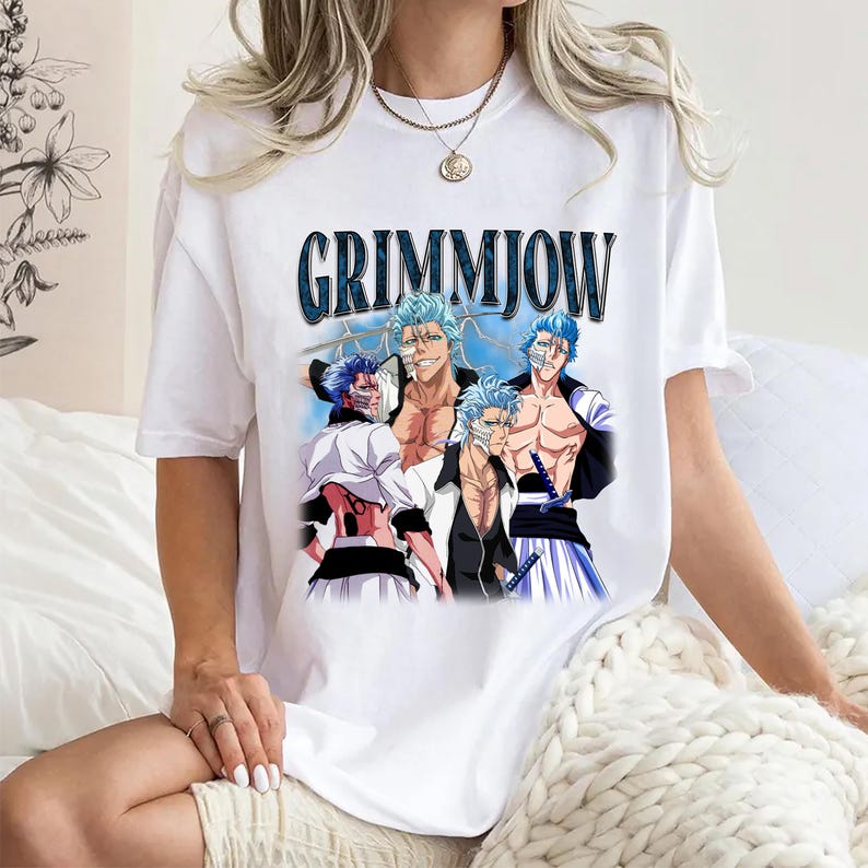 Limited Grimmjow Arrancar Shirt, Vintage Retro Anime Shirt, Vintage 90S Shirt, Anime Manga Shirt, Gift For Otaku, Anime Shirt