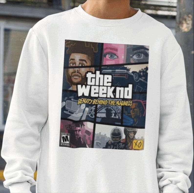 The Weeknd Beauty Behind The Madness Gta Inspired Graphic SweatShirt