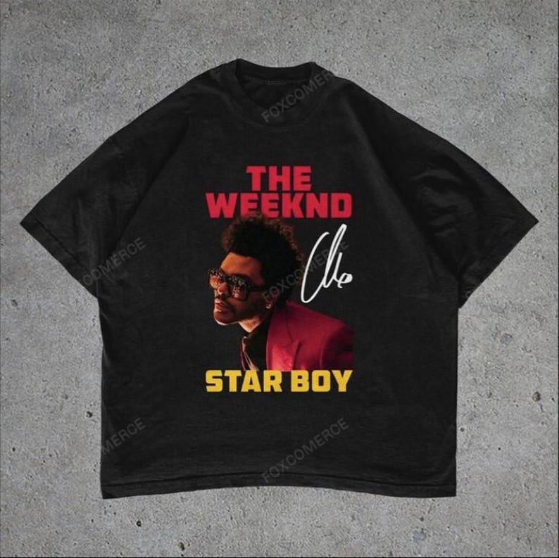 The Weeknd Starboy Fan Gift T-Shirt, Casual Streetwear Tee