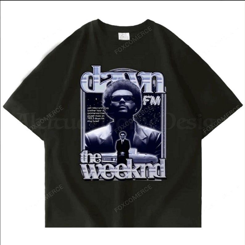 The Weeknd Tour Merch T-Shirt, Dawn Fm Vintage 90S Style Tee