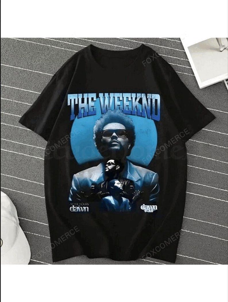 2024 Ins Boy Handsome Short Sleeve T-Shirt Featuring The Weeknd