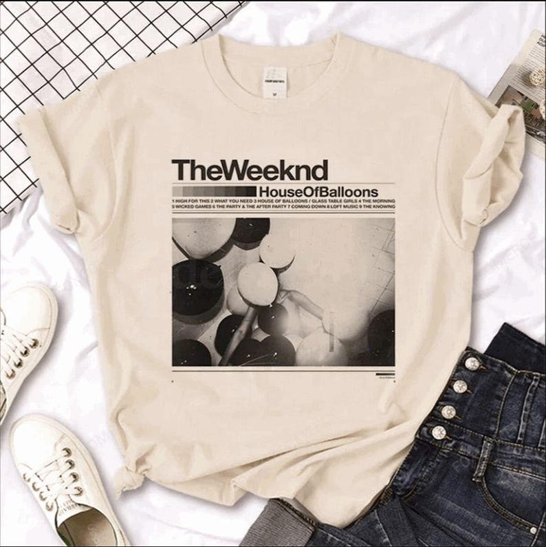 The Weeknd Print T-Shirt For Women, Y2K Inspired Sleeve Top