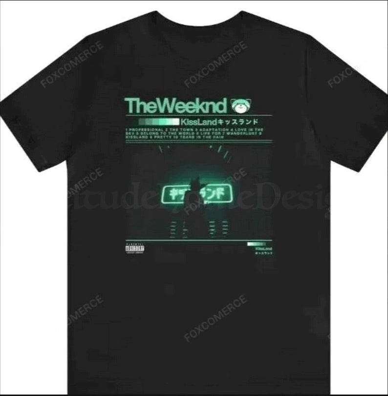 Kissland The Weeknd Album Cover Graphic T-Shirt