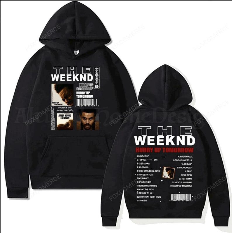 The Weeknd Album Hoodie, Hurry Up Tomorrow Graphic Pullover
