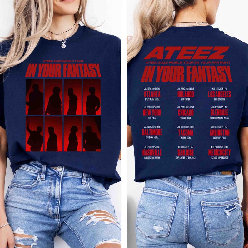 Ateez 2025 World Tour In Fantasy Shirt, Vintage Ateez Shirt