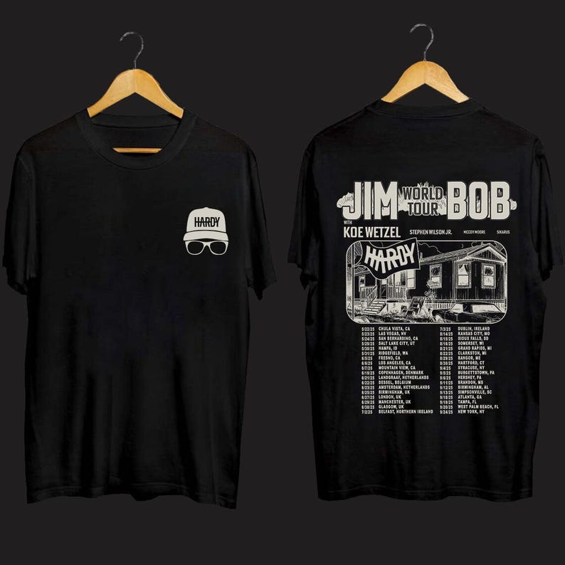 Jim World Tour Bob Shirt, Hardy And Koe Tour 2025 SwetShirt, Fan Shirt, Comfort Color Shirt