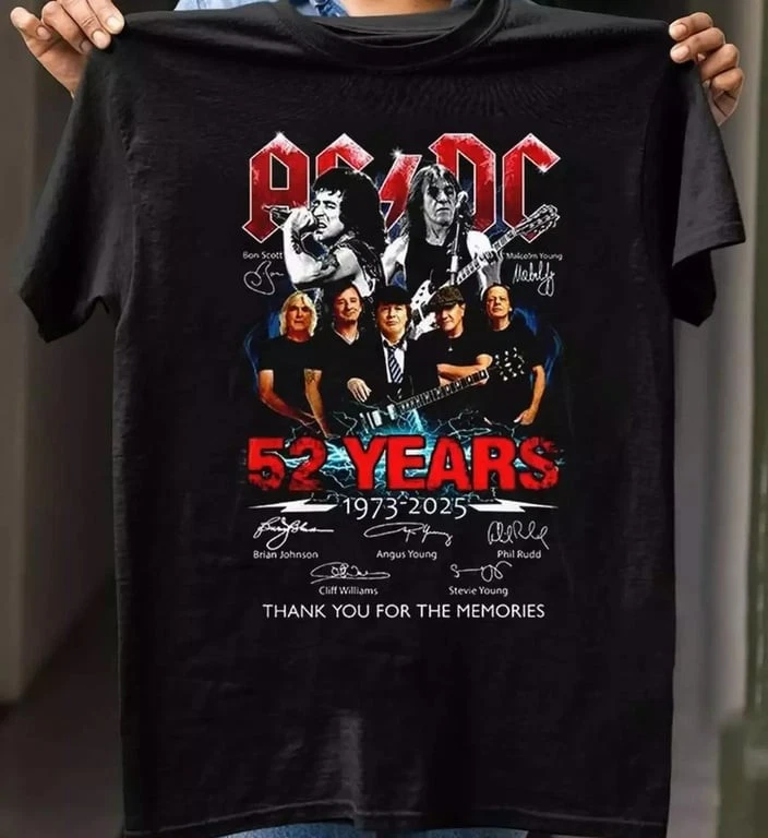 Ac/Dc Power Up Tour 2025 52 Years Anniversary Shirt