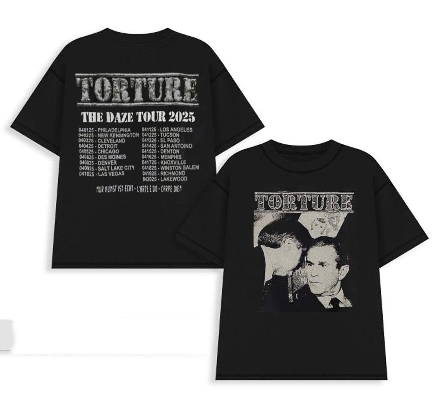 Torture The Daze Tour 2025 Tour Merchandise Shirt All Size